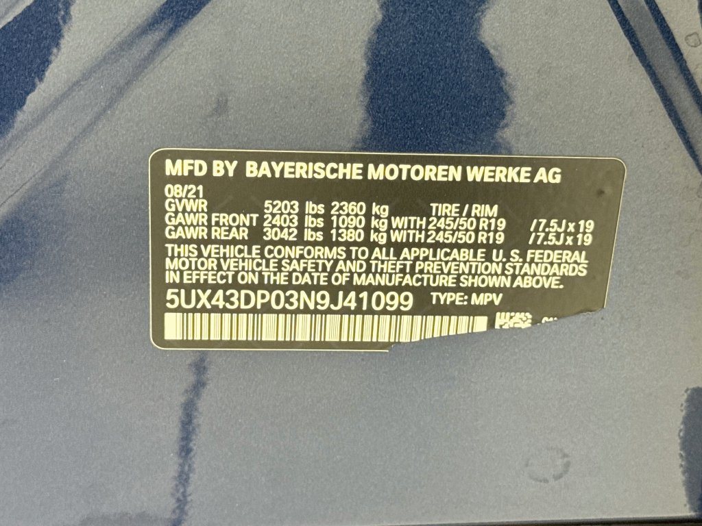 Certified 2022 BMW X3 sDrive30i w/ Premium Package RWD image 34