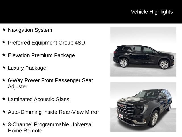 Certified 2025 GMC Acadia Elevation w/ Elevation Premium Package image 3