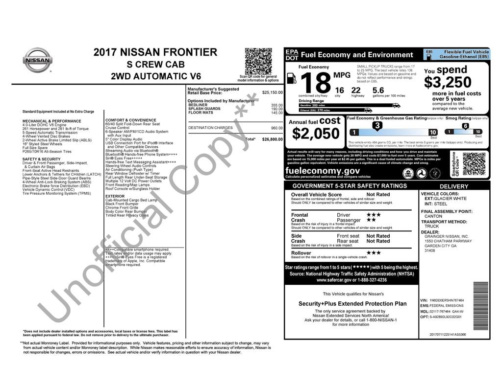 Used 2017 Nissan Frontier S RWD image 7