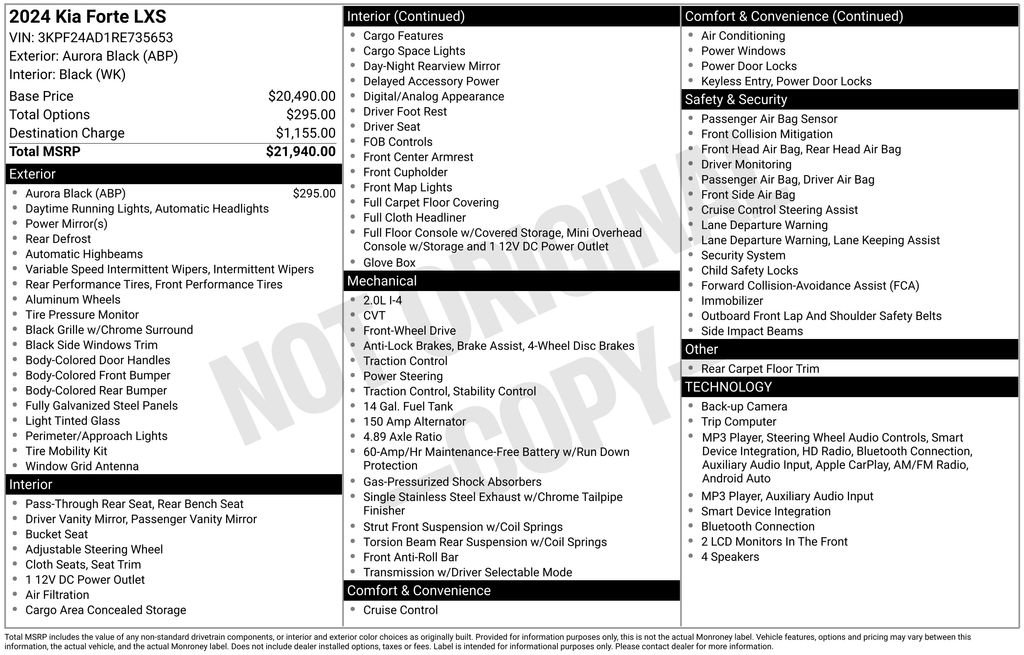 Used 2024 Kia Forte LXS FWD image 28