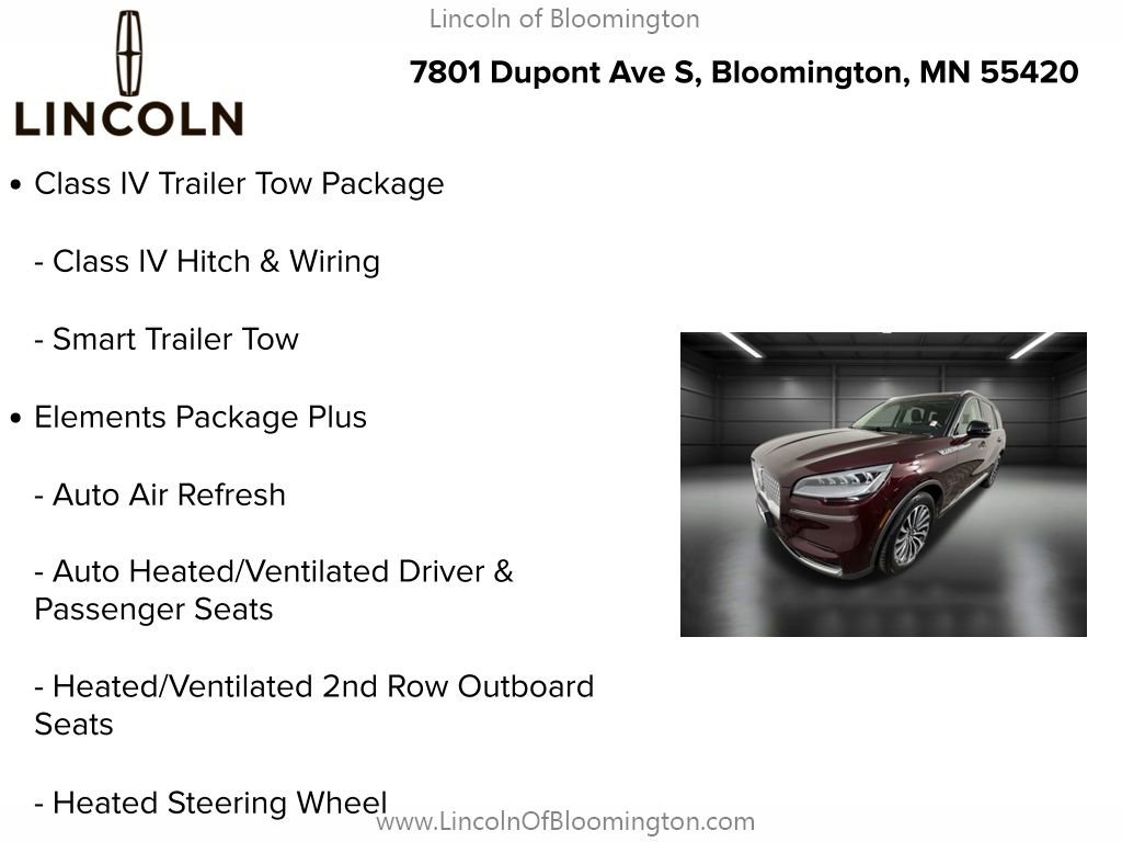 Certified 2022 Lincoln Aviator Reserve w/ Elements Package Plus image 9