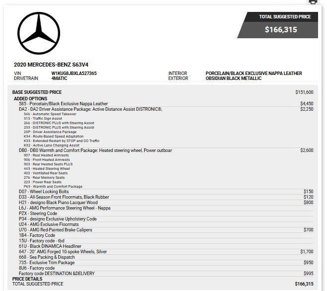 Used 2020 Mercedes-Benz S 63 AMG 4MATIC Sedan image 4