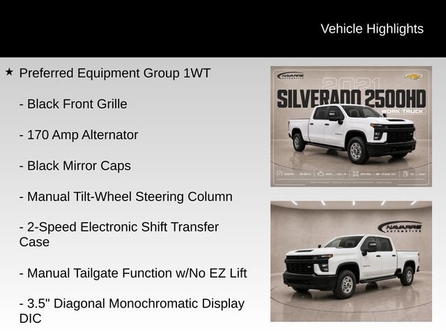 Used 2021 Chevrolet Silverado 2500 W/T w/ Gooseneck/5TH Wheel Package AWD/4WD image 10