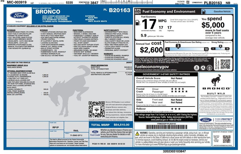 Used 2023 Ford Bronco Badlands AWD/4WD image 4