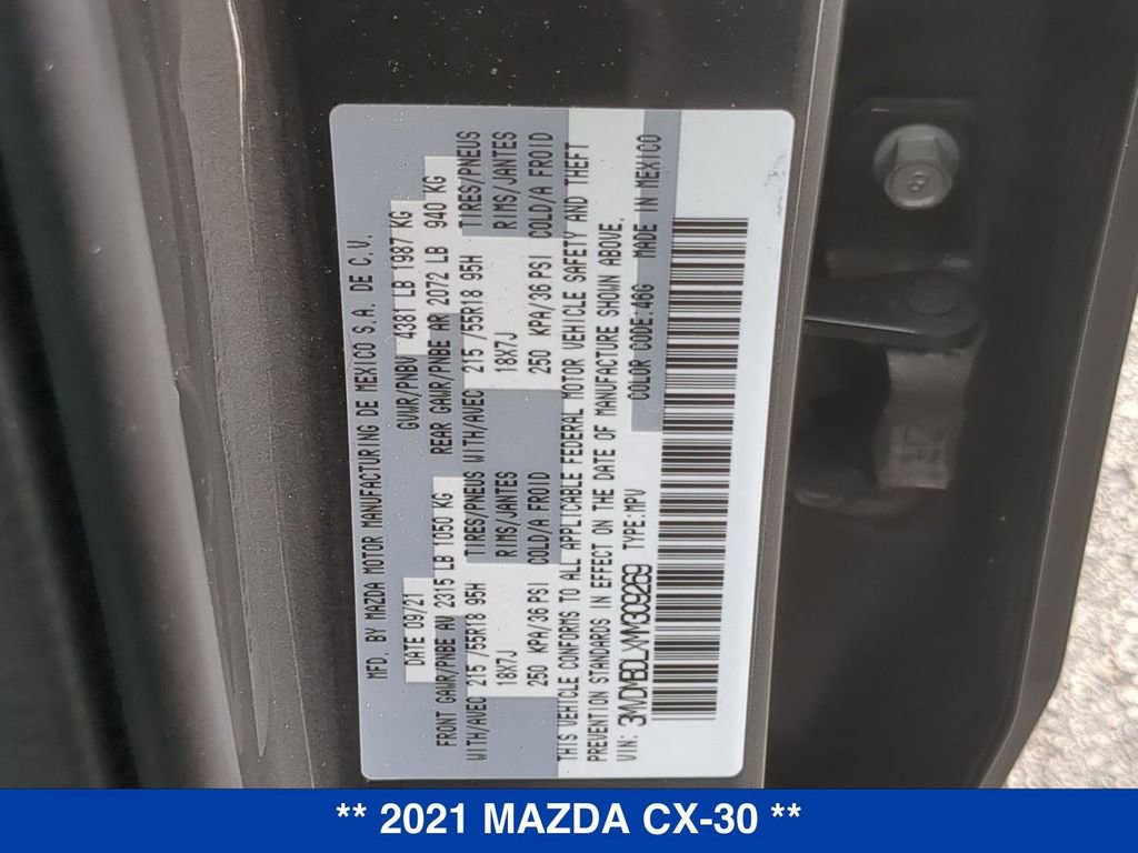 Used 2021 MAZDA CX-30 AWD 2.5 S w/ Premium Package image 27