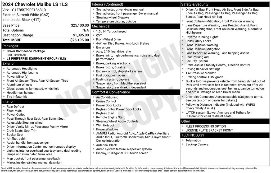 Used 2024 Chevrolet Malibu LS FWD image 38