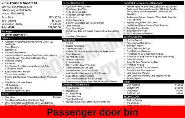 Used 2026 Hyundai Sonata SE FWD image 72
