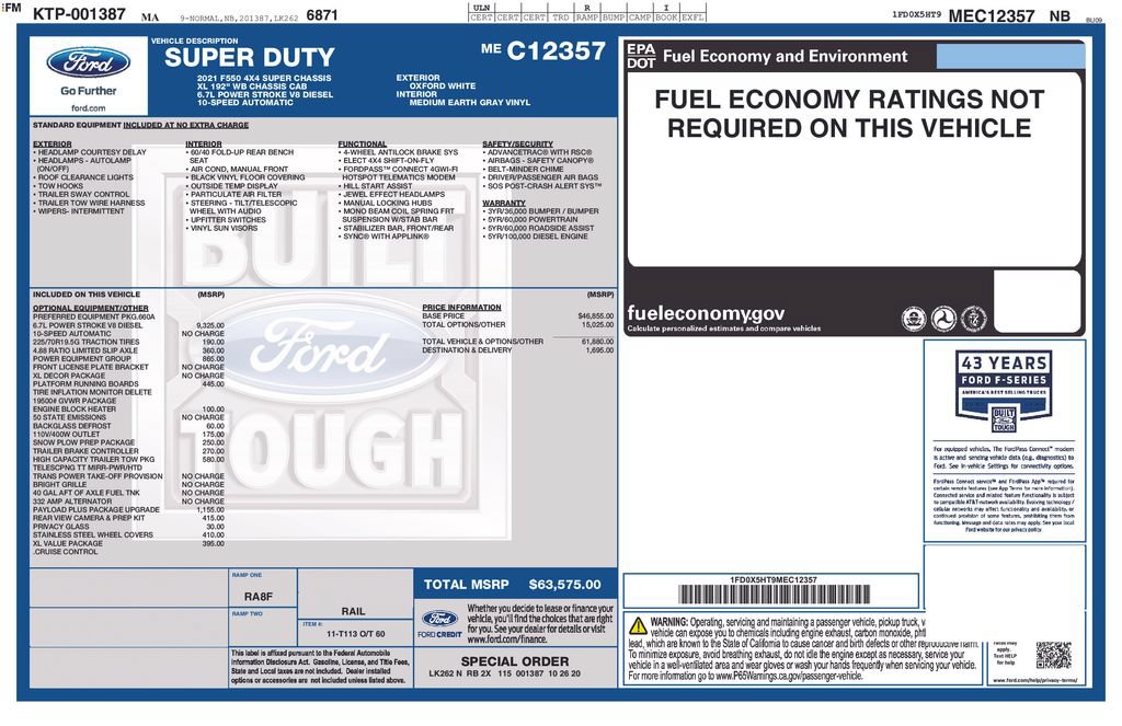 Certified 2021 Ford F550 4x4 SuperCab Super Duty image 30