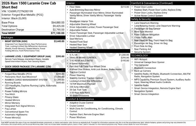 Used 2026 RAM 1500 Laramie w/ Night Edition AWD/4WD image 42