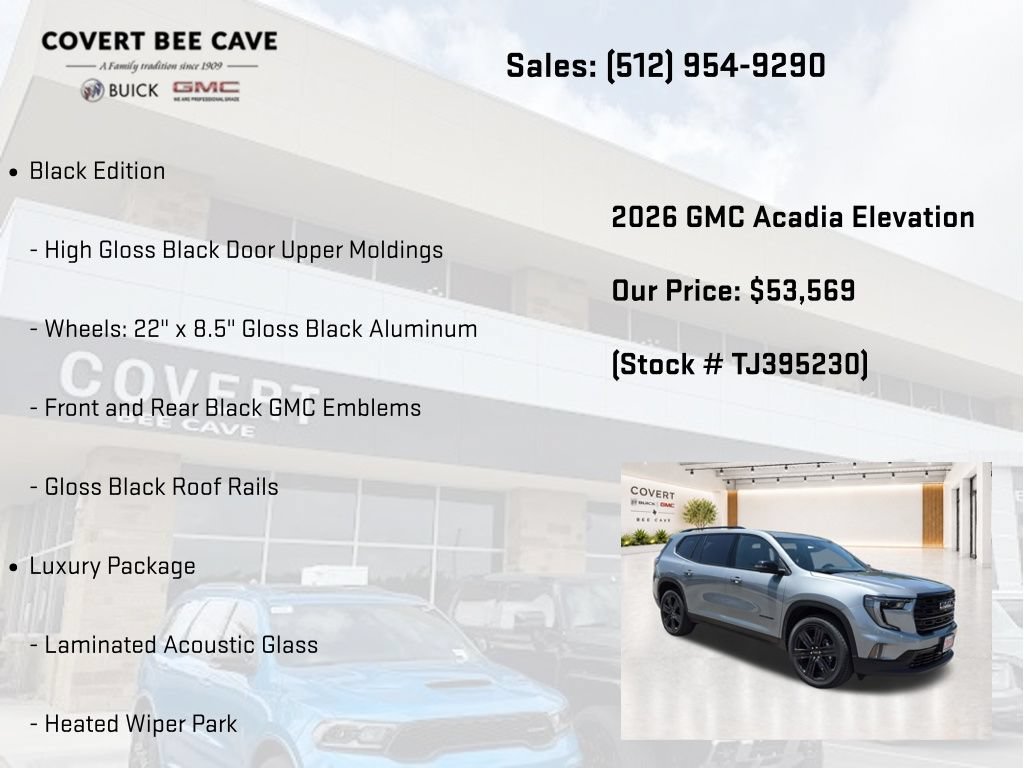 New 2026 GMC Acadia Elevation w/ Black Edition FWD image 13