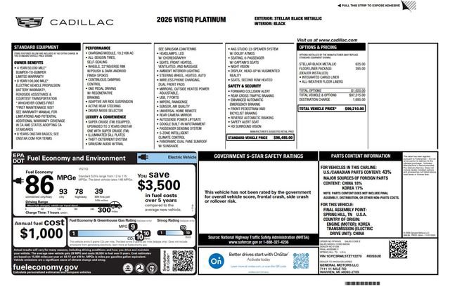 Used 2026 Cadillac Vistiq Platinum AWD/4WD image 10