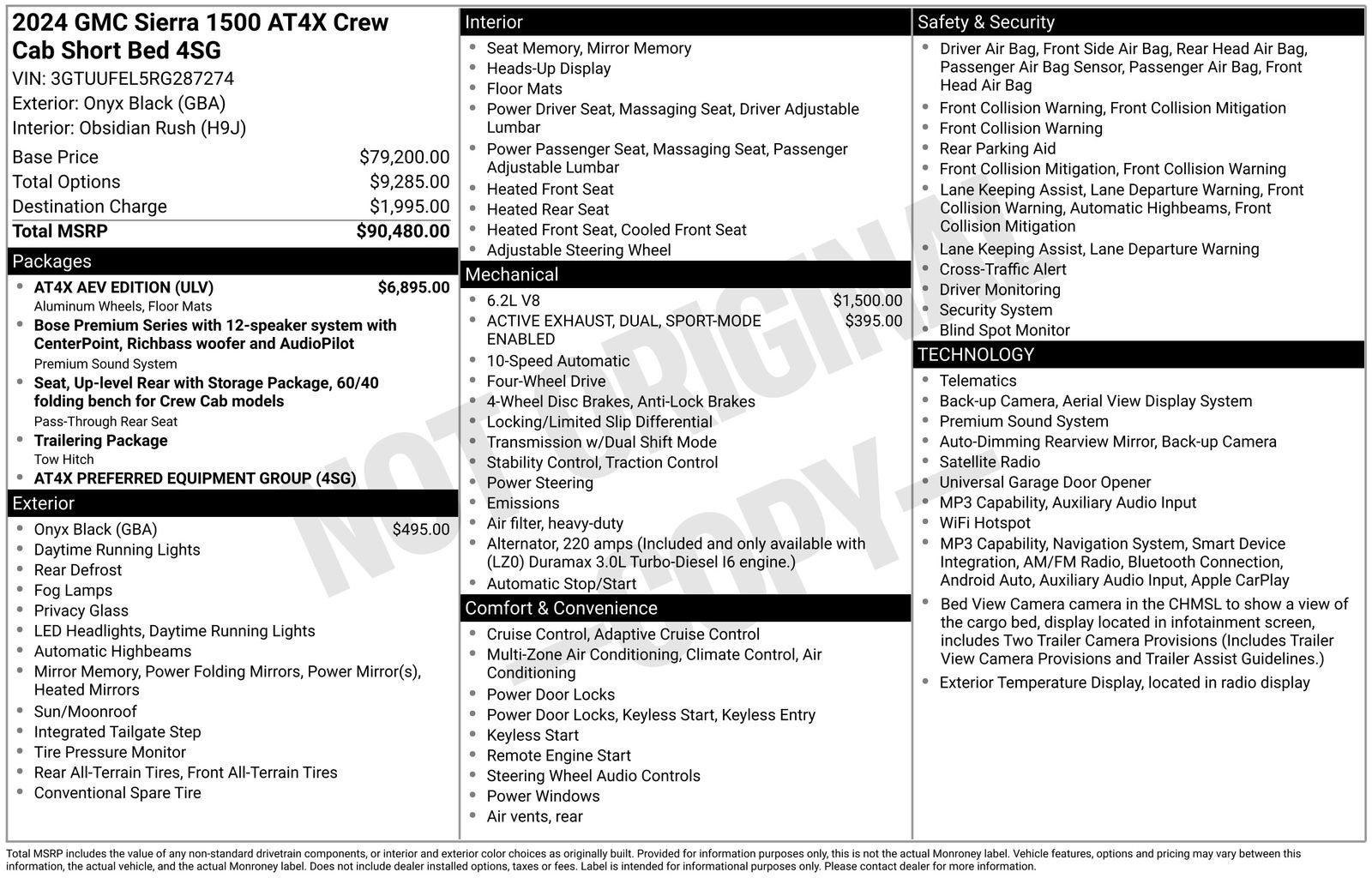Used 2024 GMC Sierra 1500 AT4X w/ AT4X AEV Edition AWD/4WD image 45