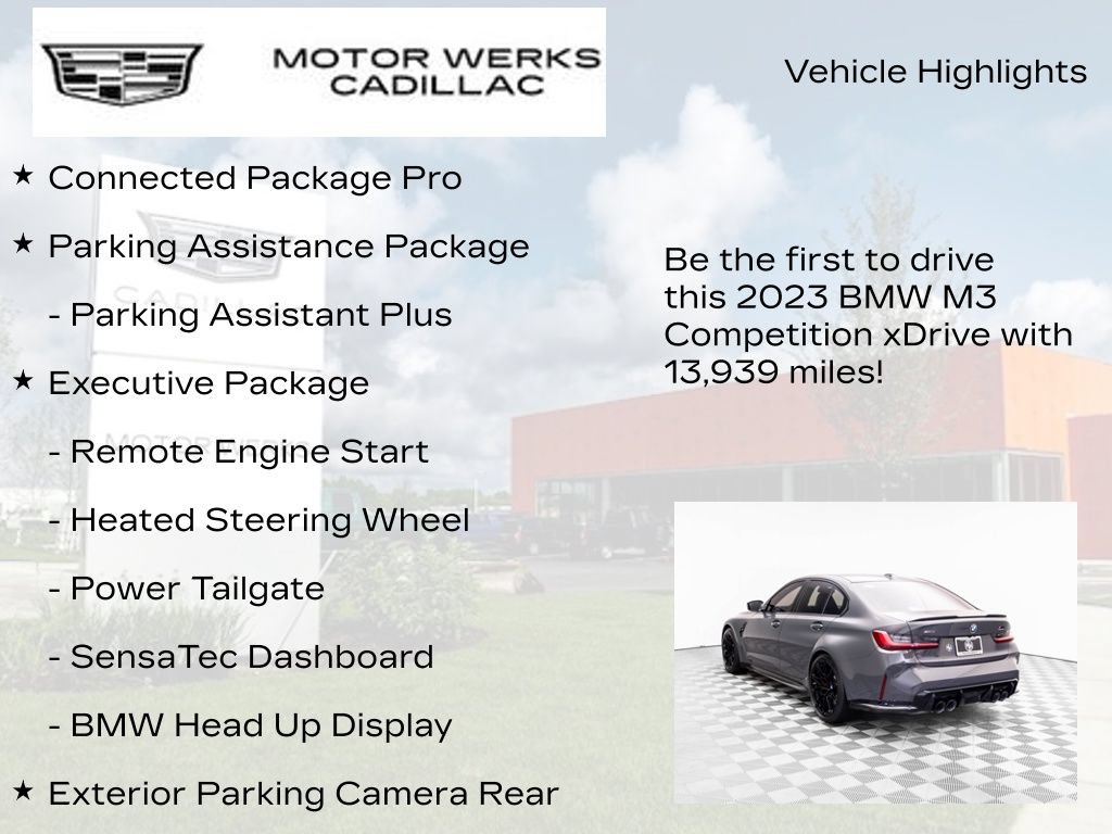 Used 2023 BMW M3 Competition w/ Executive Package AWD/4WD image 13