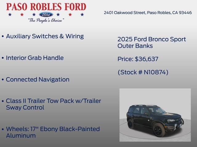 New 2025 Ford Bronco Sport Outer Banks w/ Sasquatch Outer Banks Package AWD/4WD image 17