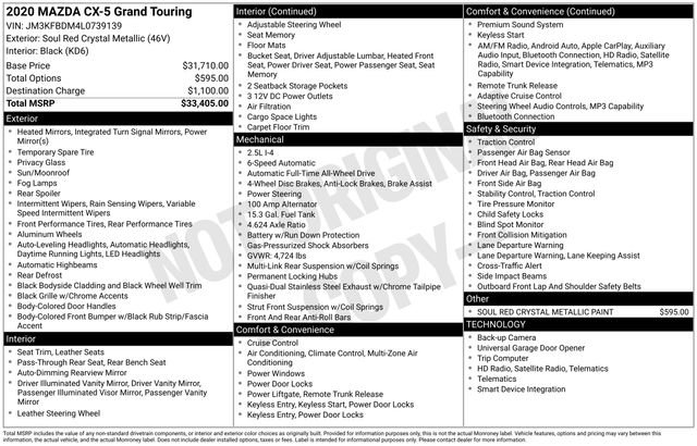 Used 2020 MAZDA CX-5 Grand Touring image 33