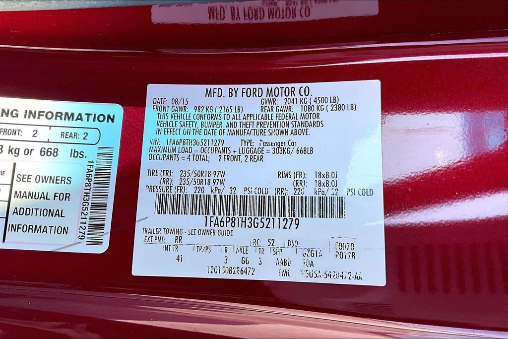 Used 2016 Ford Mustang Premium w/ Equipment Group 201A RWD image 43