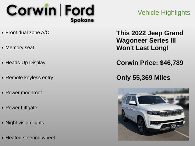 Used 2022 Jeep Grand Wagoneer Series III AWD/4WD image 6
