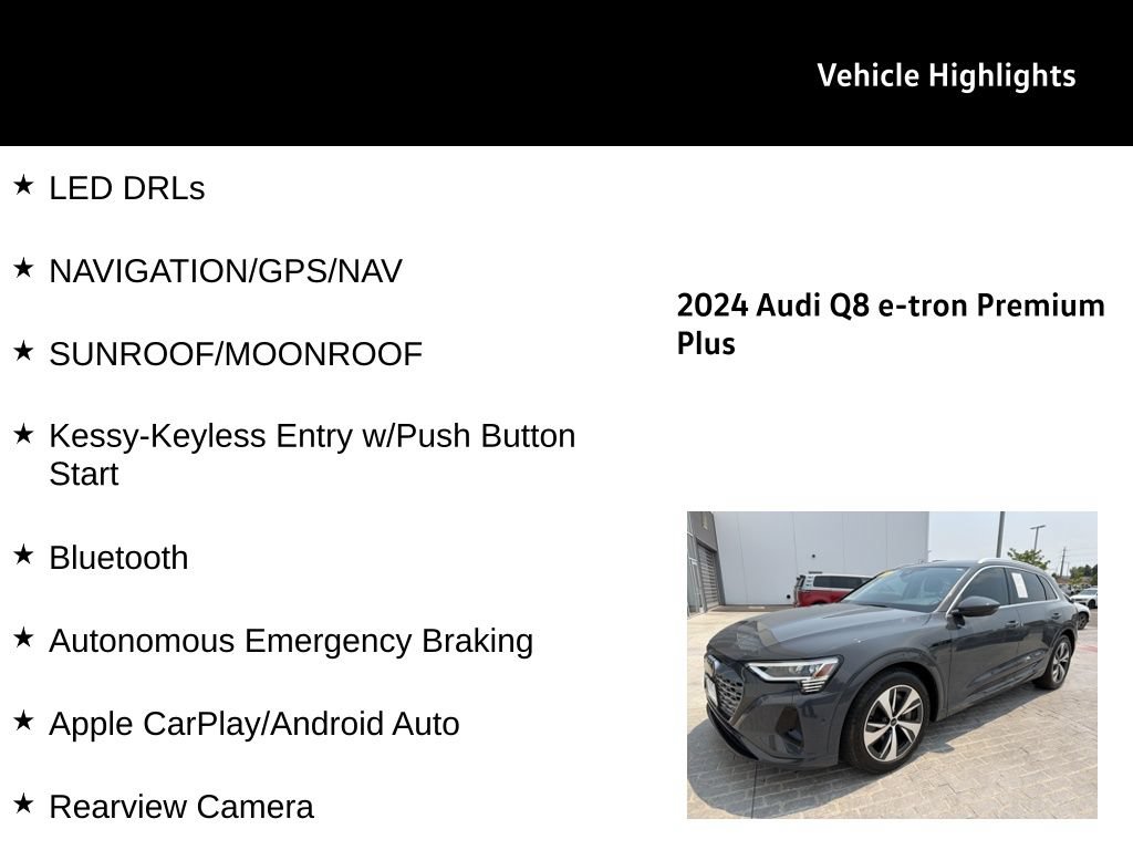 Used 2024 Audi Q8 e-tron Premium Plus w/ Premium Plus Package AWD/4WD image 28