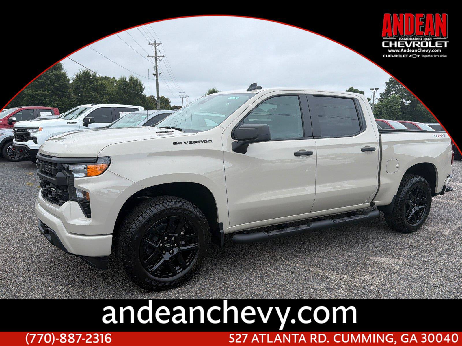 New 2026 Chevrolet Silverado 1500 Custom w/ Turbomax Blackout Package AWD/4WD image 1