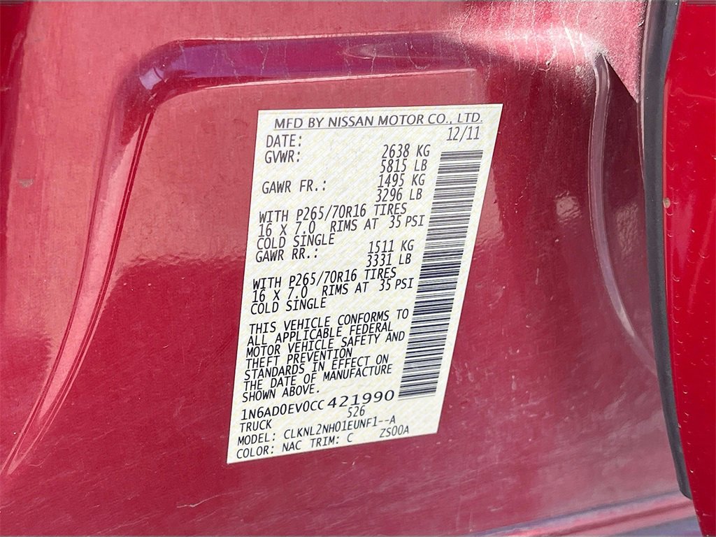 Used 2012 Nissan Frontier SV w/ SV Premium Utility Pkg image 25