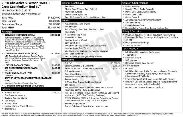 Used 2020 Chevrolet Silverado 1500 LT w/ Convenience Package AWD/4WD image 6
