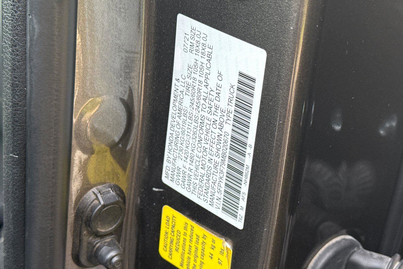 Used 2021 Honda Ridgeline RTL-E image 28