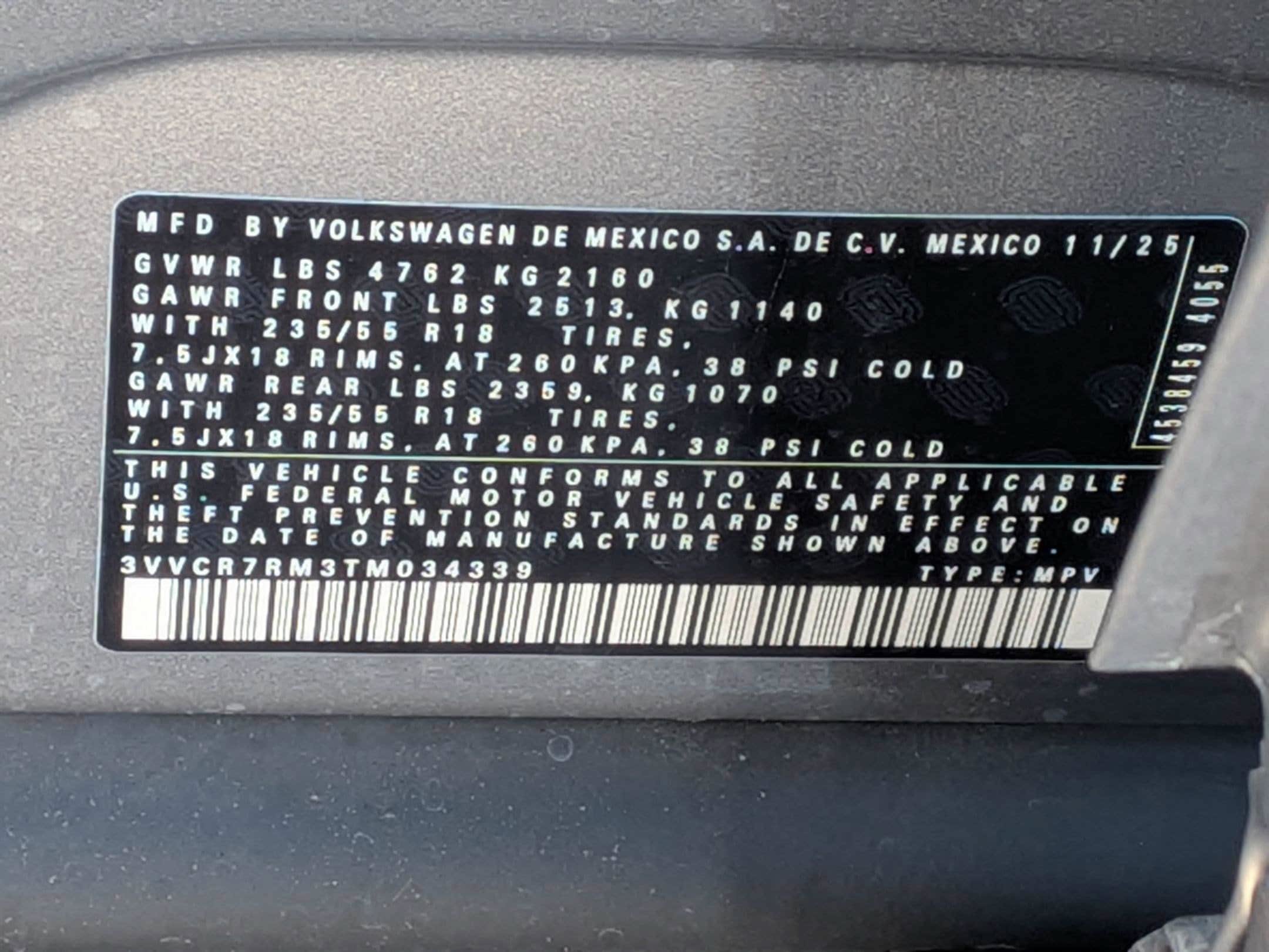 New 2026 Volkswagen Tiguan S FWD image 36