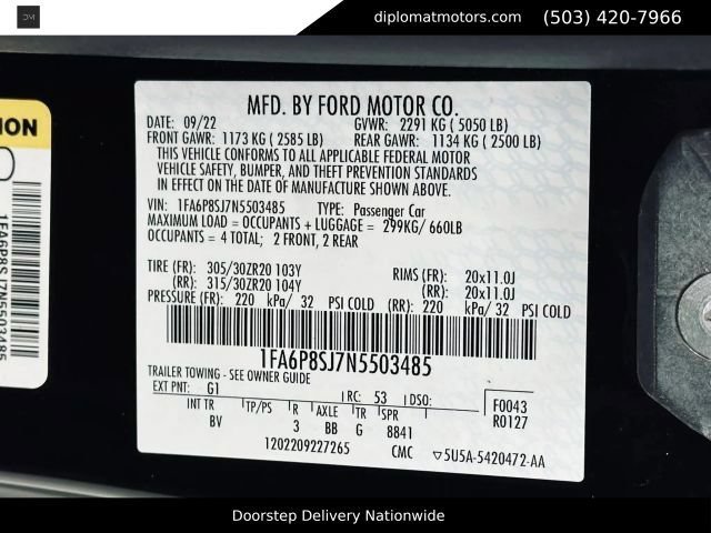 Used 2022 Ford Mustang Shelby GT500 w/ Technology Package RWD image 48