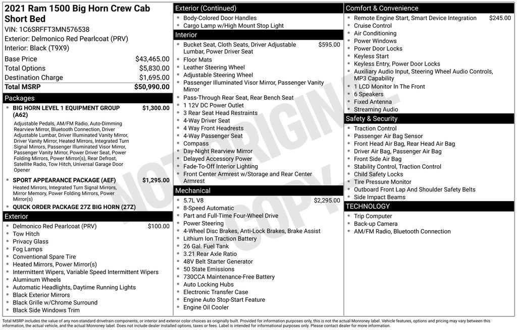 Used 2021 RAM 1500 Big Horn image 17