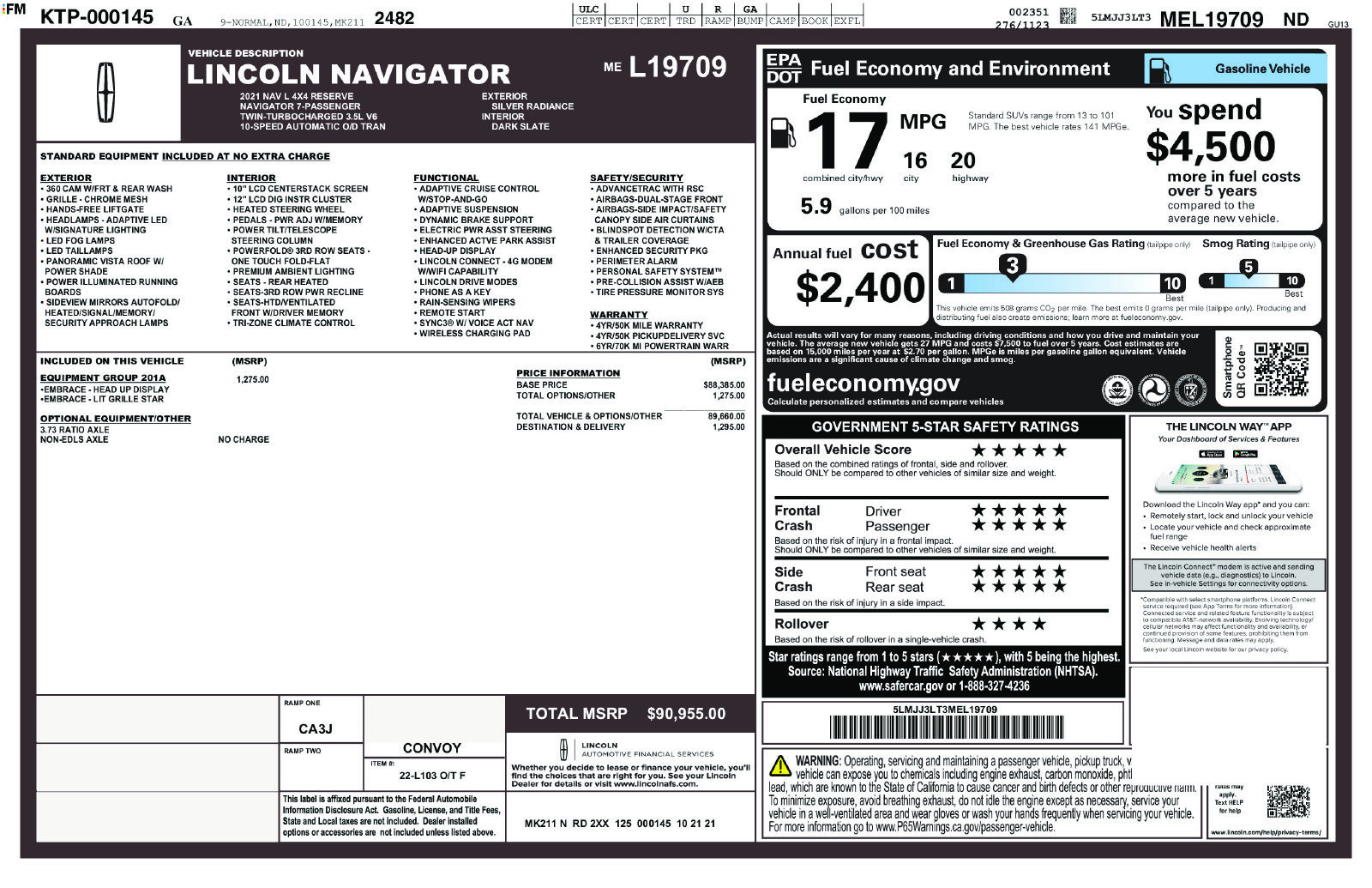Used 2021 Lincoln Navigator L Reserve AWD/4WD image 36