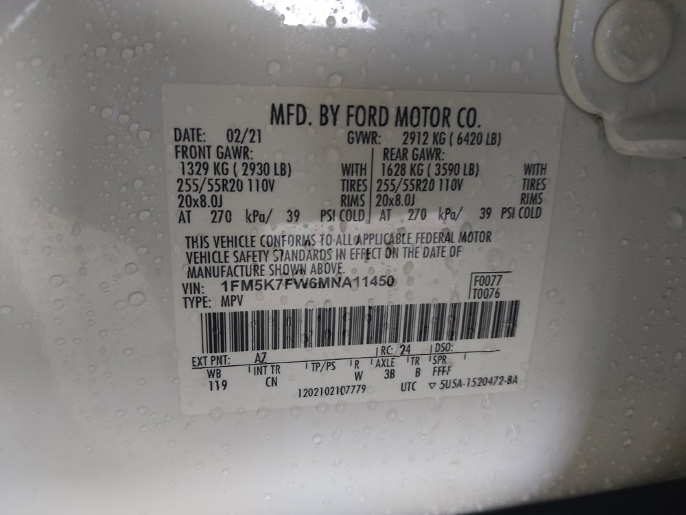 Used 2021 Ford Explorer Limited w/ Hybrid Equipment Group 310A RWD image 33