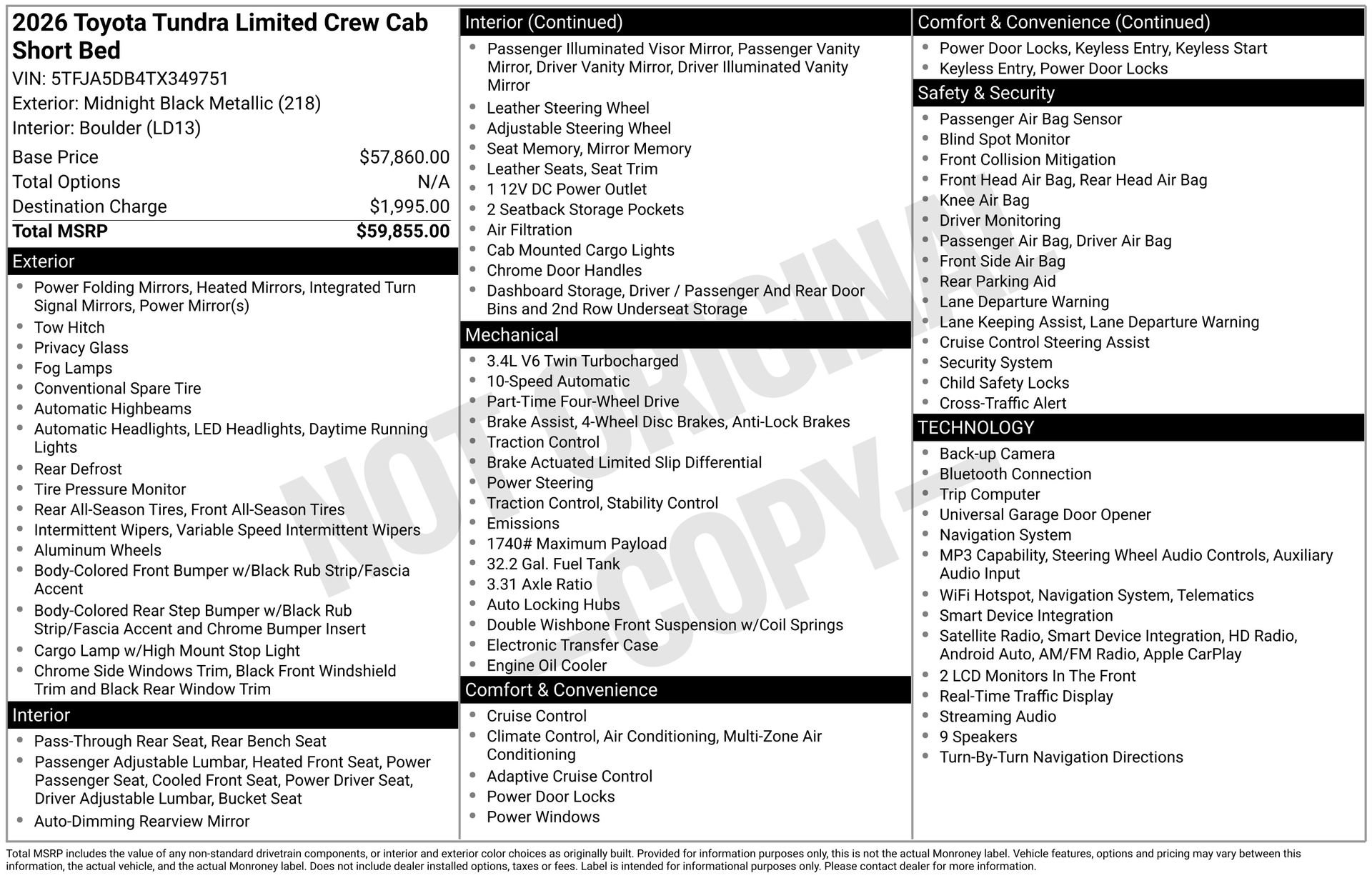 Certified 2026 Toyota Tundra Limited AWD/4WD image 33
