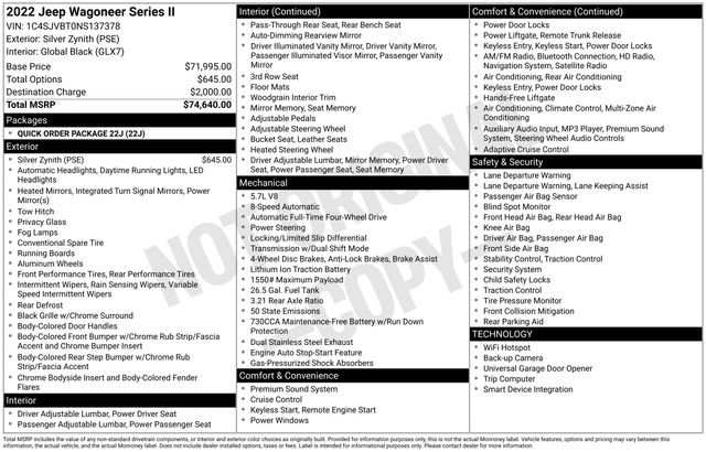 Used 2022 Jeep Wagoneer Series II image 11