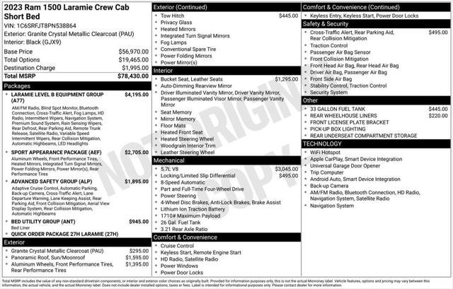 Certified 2023 RAM 1500 Laramie AWD/4WD image 3