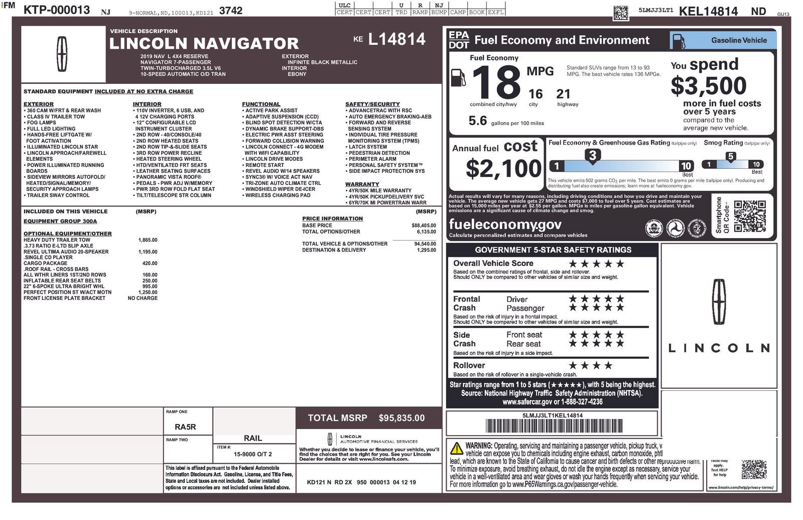 Used 2019 Lincoln Navigator L Reserve AWD/4WD image 2