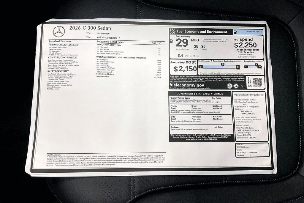 New 2026 Mercedes-Benz C 300 Sedan image 19