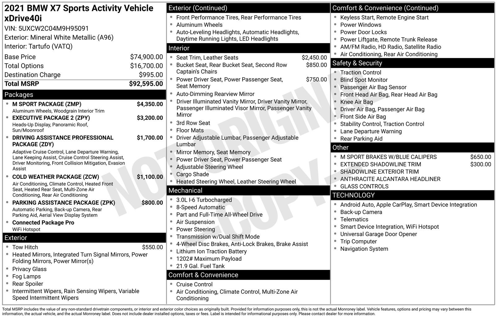 Used 2021 BMW X7 xDrive40i w/ M Sport Package image 10