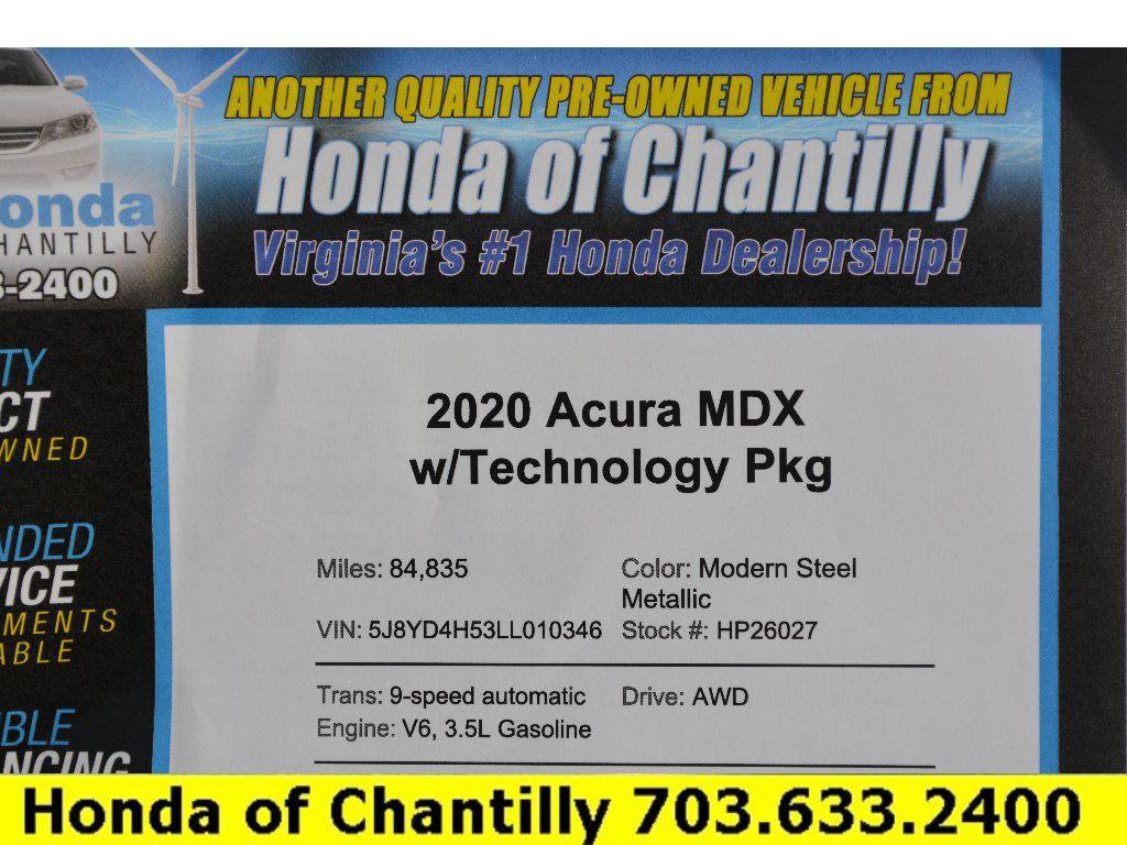 Used 2020 Acura MDX SH-AWD w/ Technology Package image 52