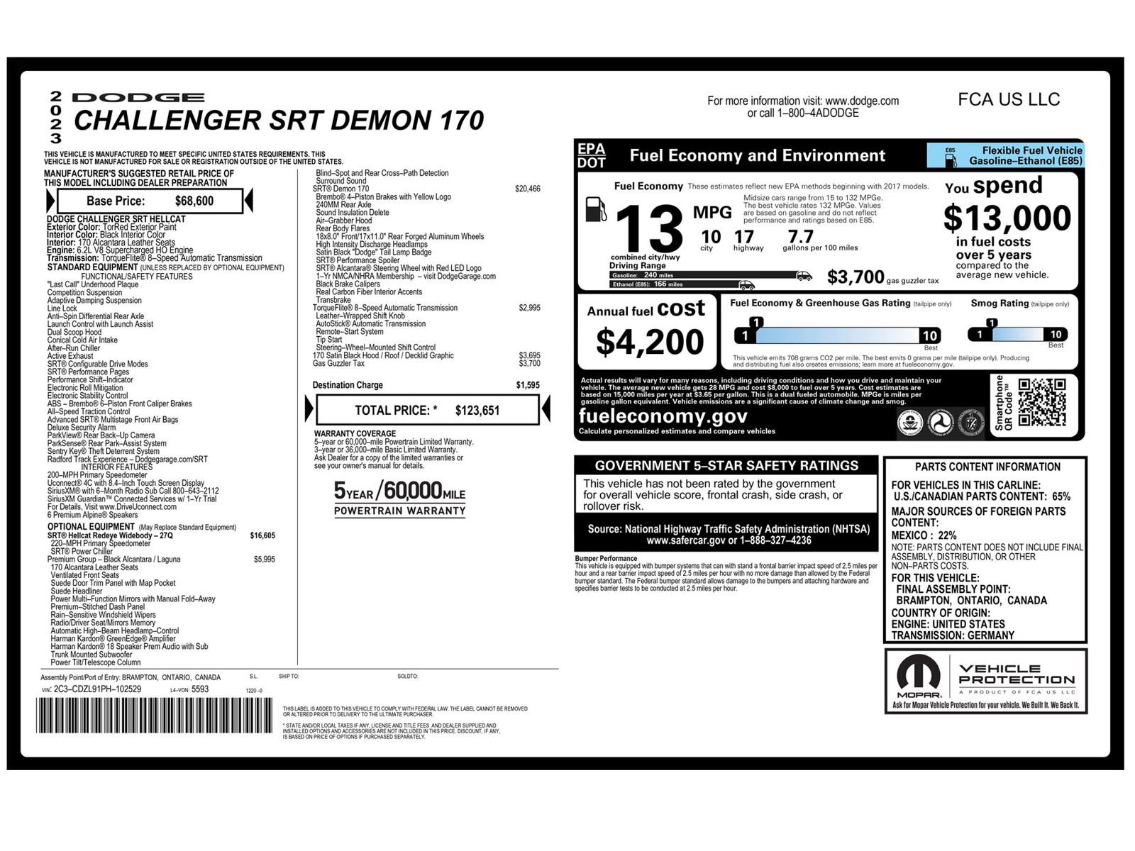 Used 2023 Dodge Challenger SRT Hellcat Redeye image 6