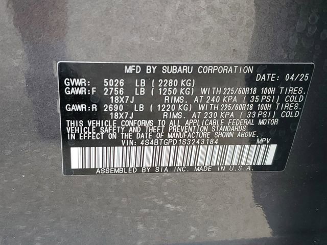 Used 2025 Subaru Outback Touring XT w/ Popular Package #2 image 34