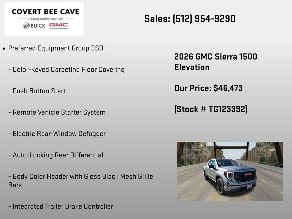 New 2026 GMC Sierra 1500 Elevation RWD image 12