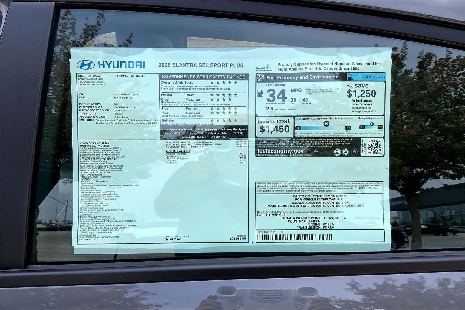 New 2026 Hyundai Elantra SEL Sport FWD image 17
