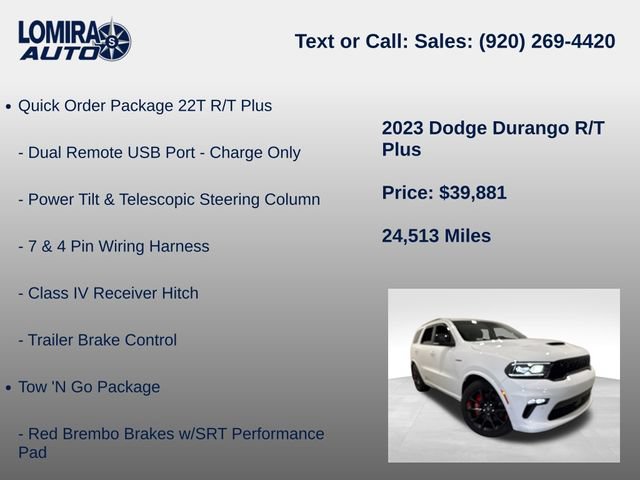 Used 2023 Dodge Durango R/T w/ Tow 'N Go Group AWD/4WD image 23