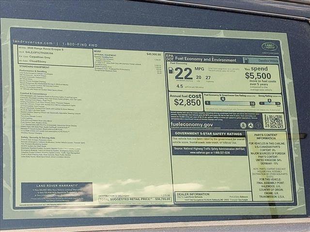 New 2026 Land Rover Range Rover Evoque S image 20