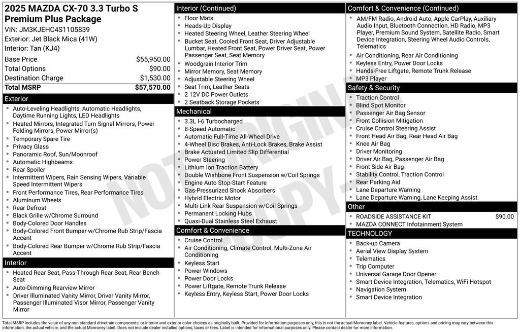 Certified 2025 MAZDA CX-70 3.3 Turbo S w/ Premium Plus image 23