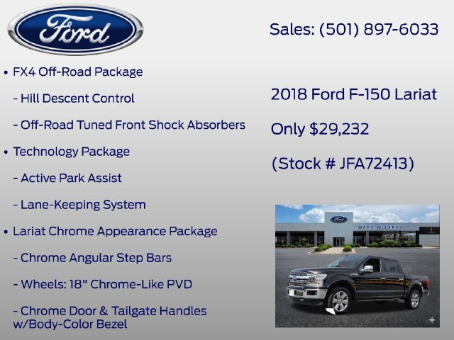Certified 2018 Ford F150 Lariat w/ Equipment Group 502A Luxury AWD/4WD image 26