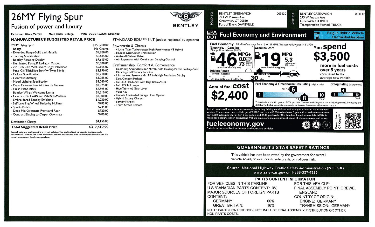 New 2026 Bentley Flying Spur Plug-In Hybrid image 30