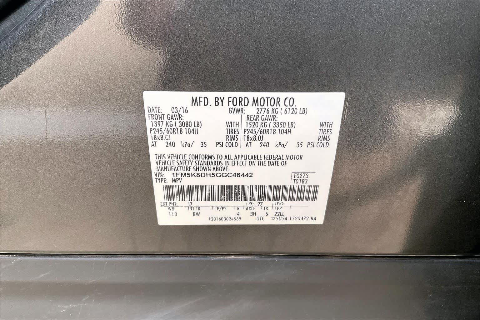 Used 2016 Ford Explorer XLT w/ Equipment Group 202A AWD/4WD image 34