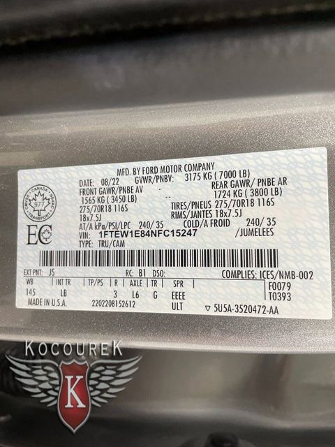 Used 2022 Ford F150 Tremor w/ Equipment Group 401A Mid AWD/4WD image 26