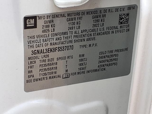 Used 2015 Chevrolet Captiva Sport LT w/ Convenience Package FWD image 10